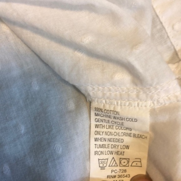 Izod White Pink Boho Flowly Embroidery Cotton S - Picture 7 of 7